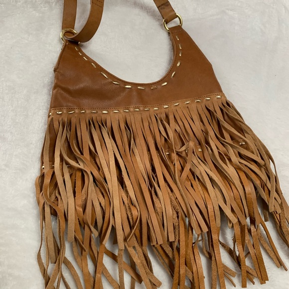BEBE fringe leather crossbody bag - Picture 3 of 8